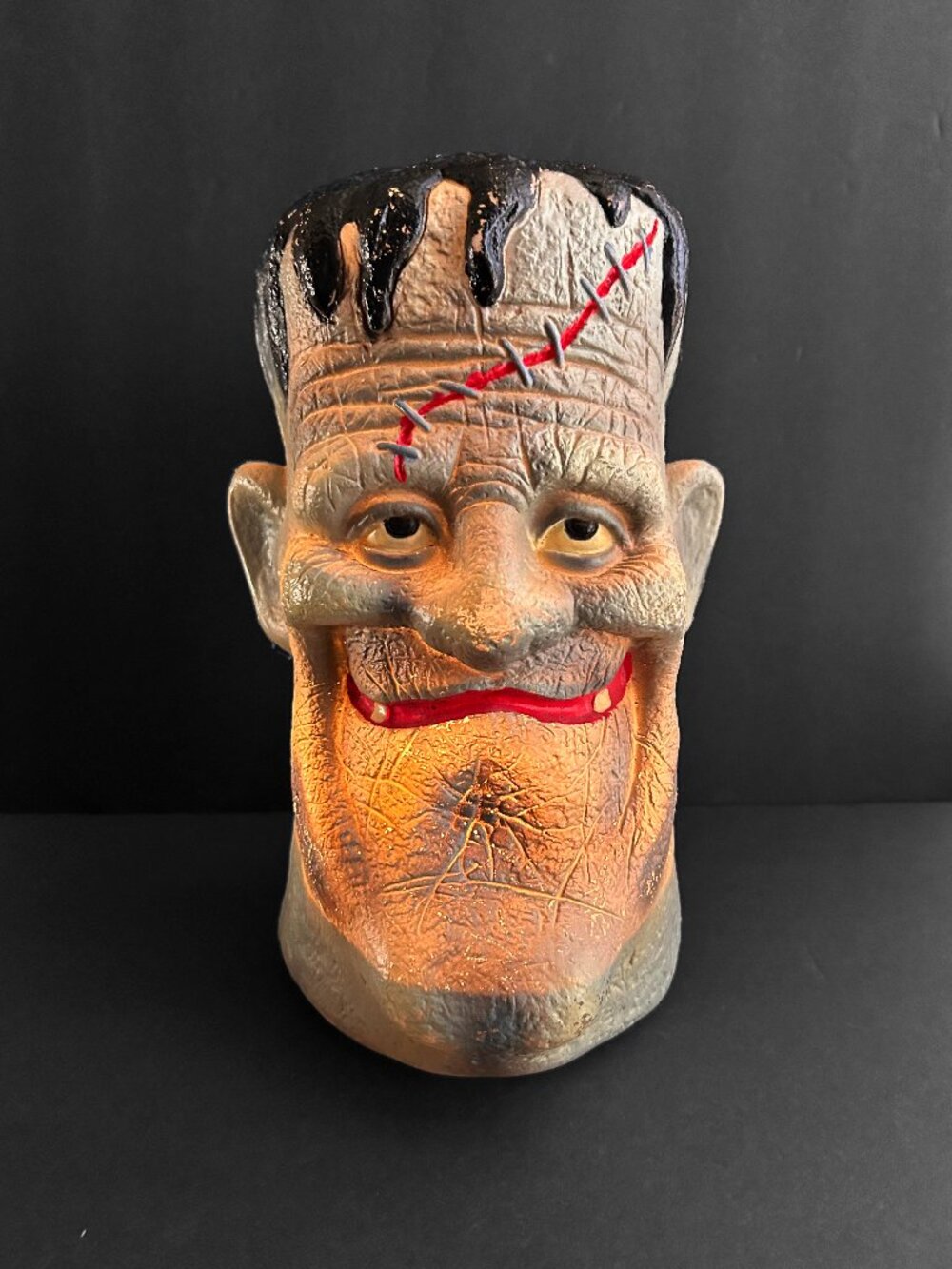 Vintage Frankenstein Blow Mold Light Up Head